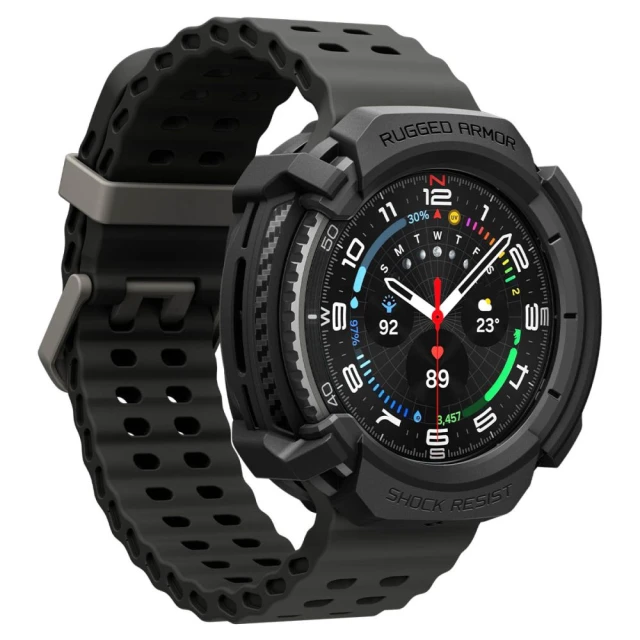 Чохол Spigen Rugged Armor для Samsung Galaxy Watch 8 Classic 46 mm Matte Black (ACS10012)