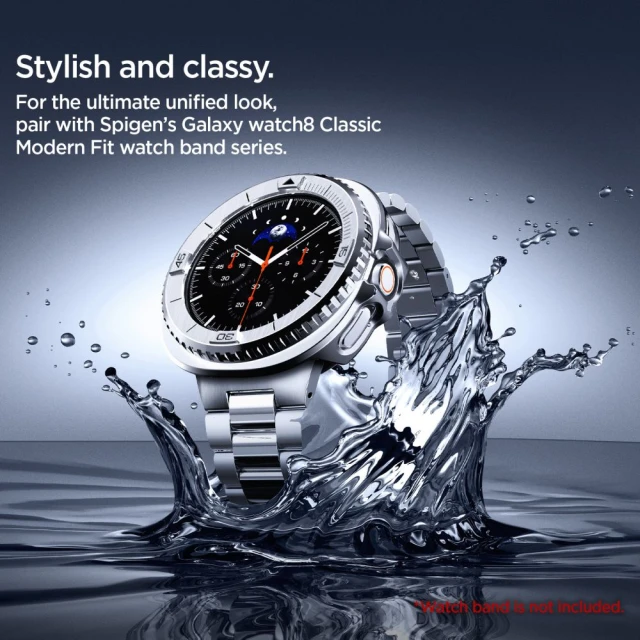 Чохол Spigen Bezel Tune Pro Pilot для Samsung Galaxy Watch 8 Classic 46 mm Silver (ACS10017)