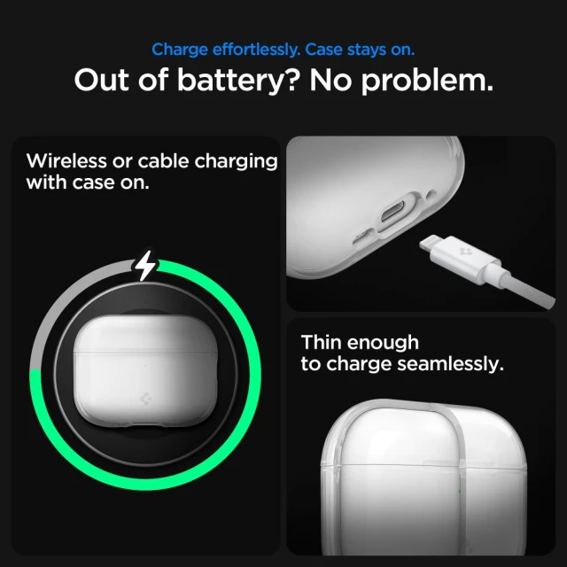 Чохол для навушників Spigen Liquid Crystal для AirPods Pro 3 Crystal Clear (ACS10019)