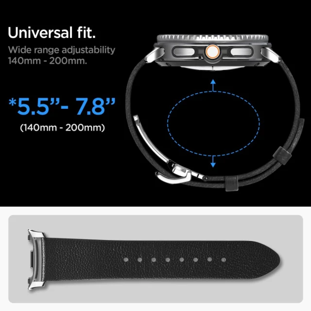 Ремінець Spigen Enzo для Samsung Galaxy Watch 8 44 | 40 mm/8 Classic 46 mm Black (AMP10119)