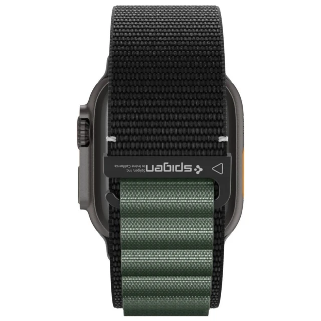 Ремінець Spigen WBF1 для Apple Watch 49 | 46 | 45 | 44 mm Black Green (AMP10223)