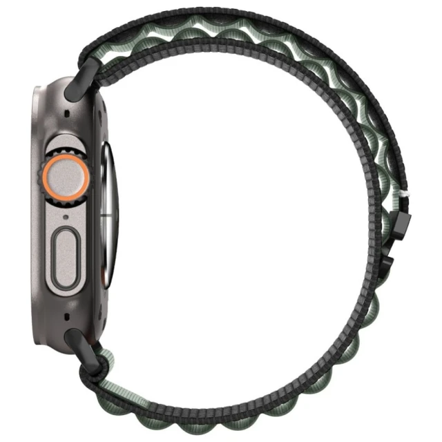 Ремінець Spigen WBF1 для Apple Watch 49 | 46 | 45 | 44 mm Black Green (AMP10223)