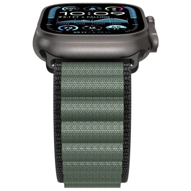 Ремінець Spigen WBF1 для Apple Watch 49 | 46 | 45 | 44 mm Black Green (AMP10223)
