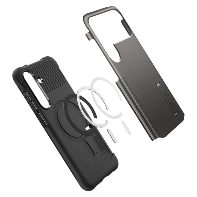 Чохол Spigen Slim Armor Mag для Samsung Galaxy S25 FE (S731) Gunmetal with MagSafe (ACS10230)