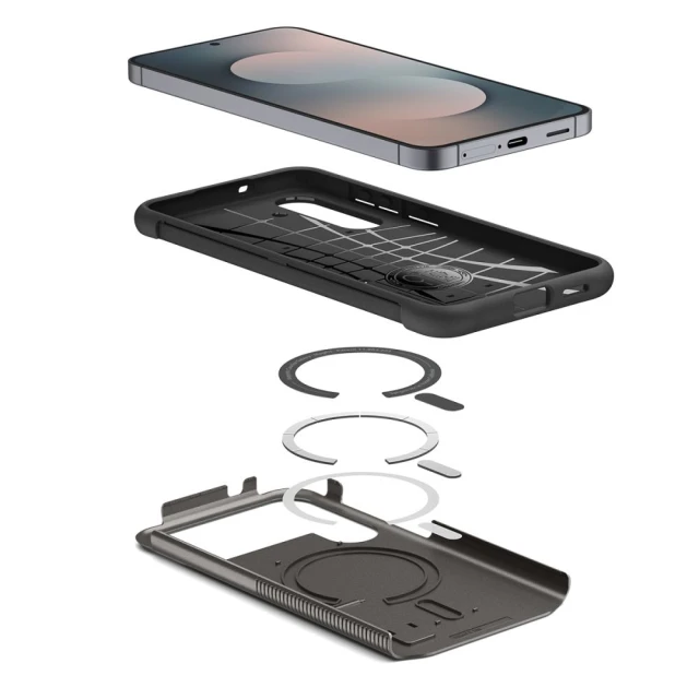 Чохол Spigen Slim Armor Mag для Samsung Galaxy S25 FE (S731) Gunmetal with MagSafe (ACS10230)