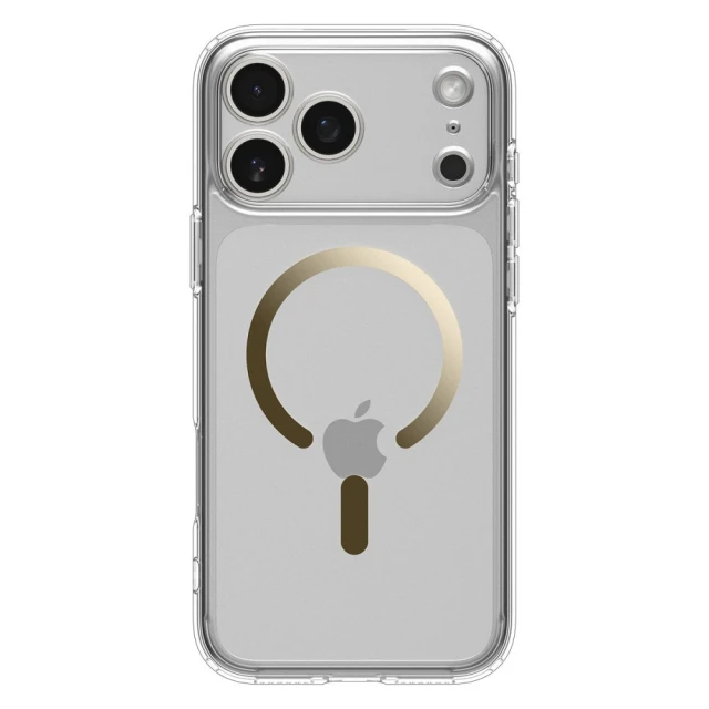 Чохол Spigen Ultra Hybrid для iPhone 17 Pro Max Gold Transparent with MagSafe (ACS10284)
