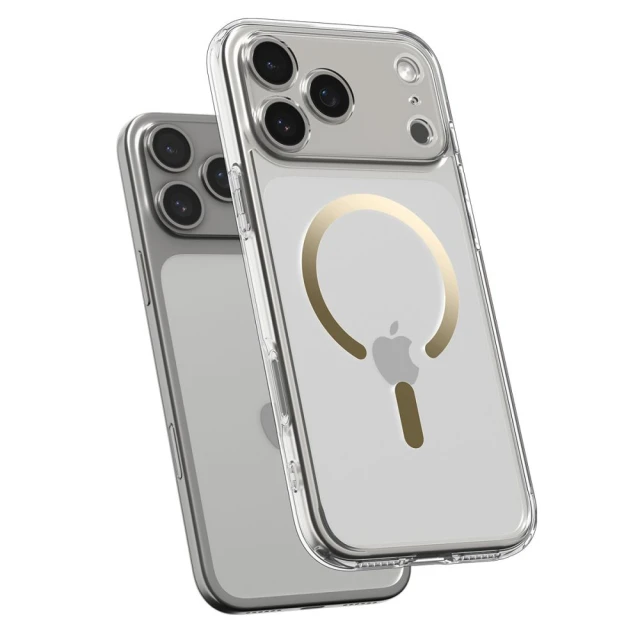 Чохол Spigen Ultra Hybrid для iPhone 17 Pro Max Gold Transparent with MagSafe (ACS10284)