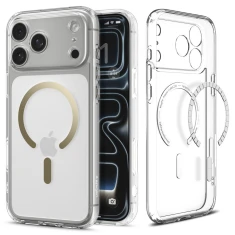 Чехол Spigen Ultra Hybrid для iPhone 17 Pro Max Gold Transparent with MagSafe (ACS10284)