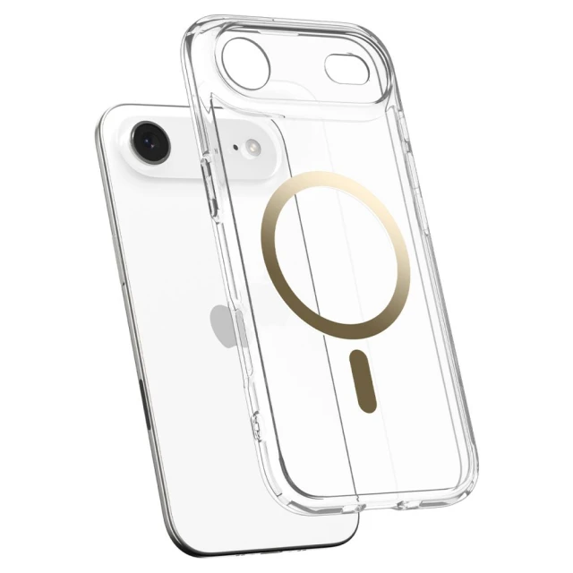 Чохол Spigen Ultra Hybrid для iPhone 17 Air Gold Transparent with MagSafe (ACS10315)