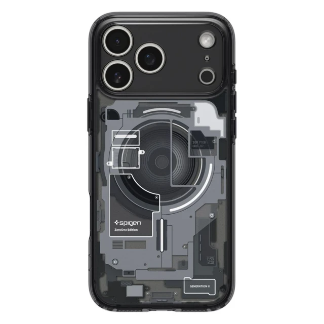 Чохол Spigen Ultra Hybrid для iPhone 17 Pro Zero One Black with MagSafe (ACS10353)