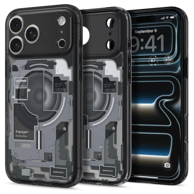 Чохол Spigen Ultra Hybrid для iPhone 17 Pro Zero One Black with MagSafe (ACS10353)