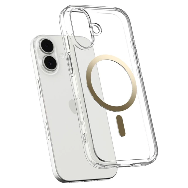 Чохол Spigen Ultra Hybrid для iPhone 17 Gold Transparent with MagSafe (ACS10382)