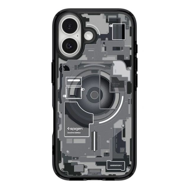 Чохол Spigen Ultra Hybrid для iPhone 17 Zero One Black with MagSafe (ACS10387)