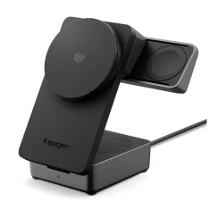 Бездротова зарядка Spigen Essential 3in1 Magnetic 25W Qi2.2 Black with MagSafe (ACH10398)