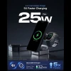Бездротова зарядка Spigen Essential 3in1 Magnetic 25W Qi2.2 Black with MagSafe (ACH10398)