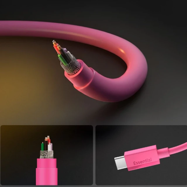 Кабель Spigen Essential Type-C 60W 100cm Pink (ACA10414)