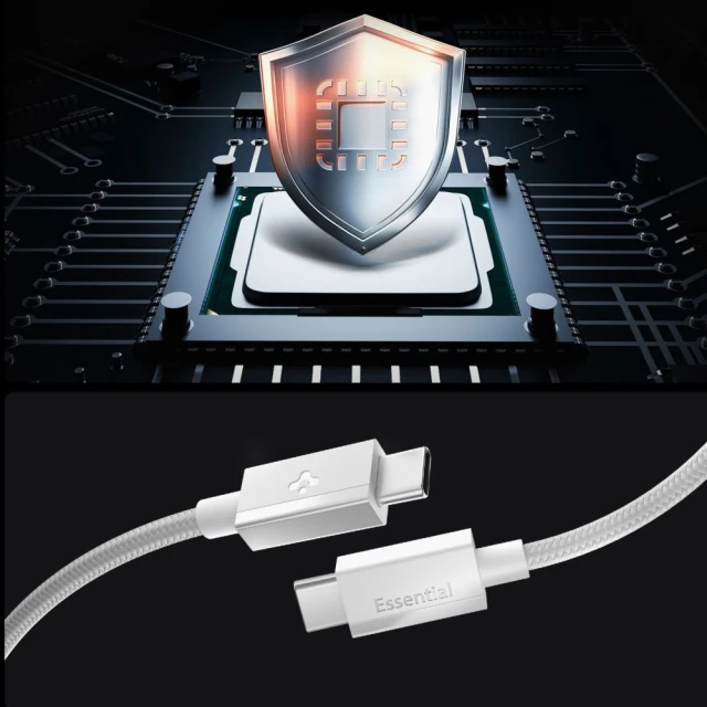 Кабель Spigen Essential Type-C 60W 150cm White (ACA10416)