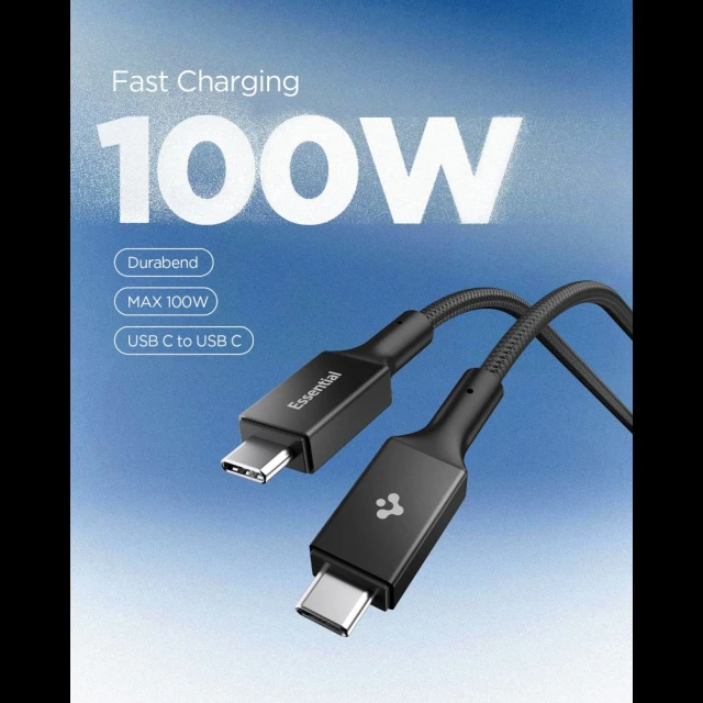 Кабель Spigen EB10015CC Essential Type-C Cable 100W 150cm Black (ACA10421)