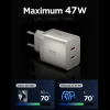 Мережевий зарядний пристрій Spigen EE472EU-GAN Essential 2-Port 47W Natural Titanium (ACH10451)