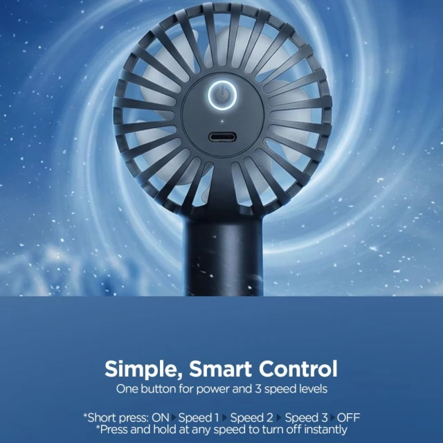 Вентилятор Spigen A905 Mini Portable Handheld Fan Black (AHP10454)