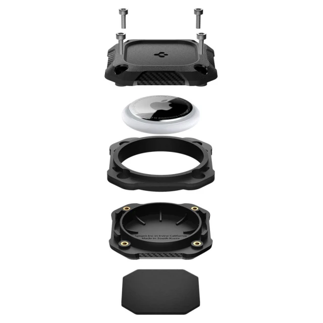 Чохол Spigen Tough Armor для Apple AirTag 1 / 2 Black (4 pack) (ACS10464)