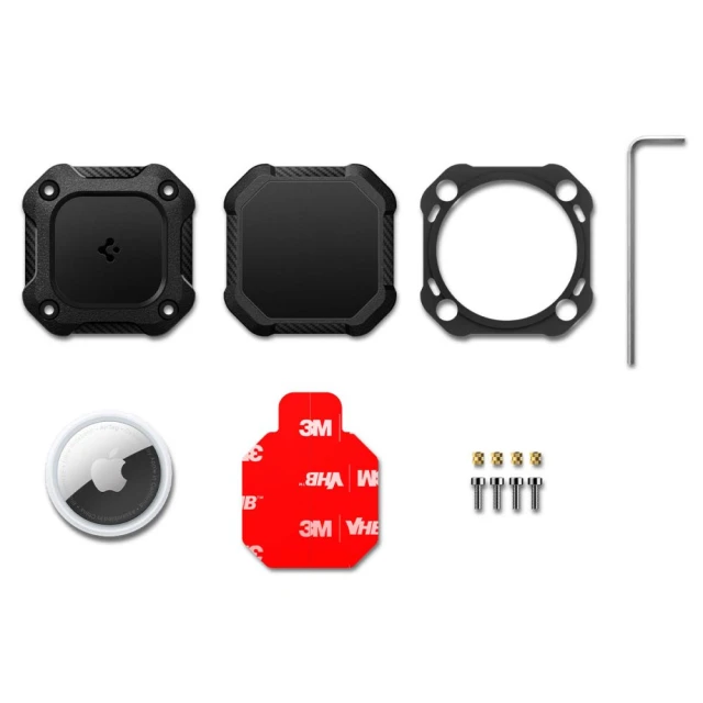 Чохол Spigen Tough Armor для Apple AirTag 1 / 2 Black (4 pack) (ACS10464)