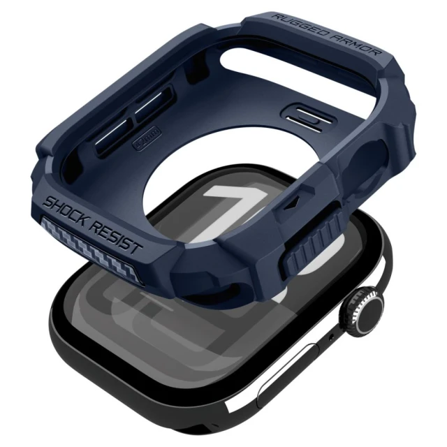 Чохол-ремінець Spigen Rugged Armor V2 для Apple Watch 11 | 10 42 mm Navy Blue (ACS10492)
