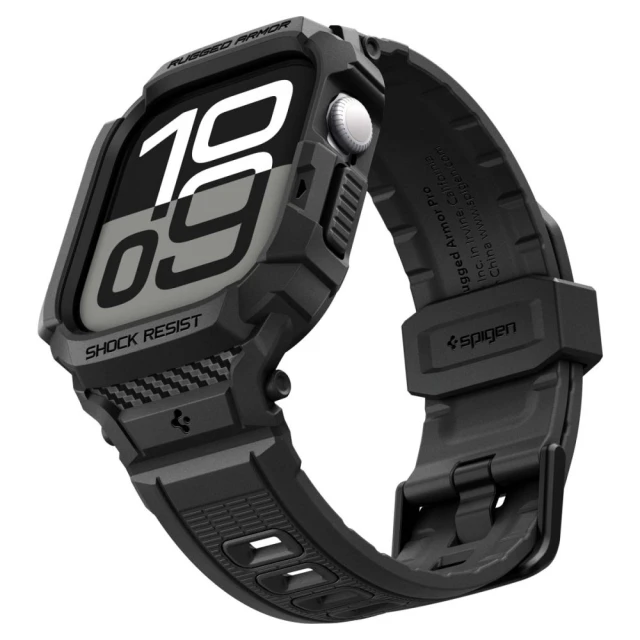Чохол-ремінець Spigen Rugged Armor Pro V2 для Apple Watch 11 | 10 42 mm Matte Black (ACS10494)