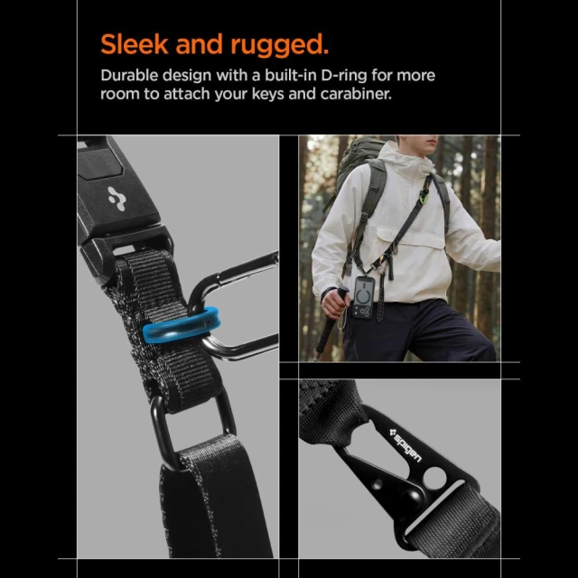 Ремінець Spigen DA30M Universal Lanyard Strap Crossbody Black (AFA10616)