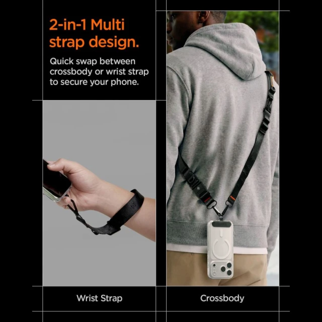 Ремінець Spigen DA30M Universal Lanyard Strap Crossbody Black (AFA10616)