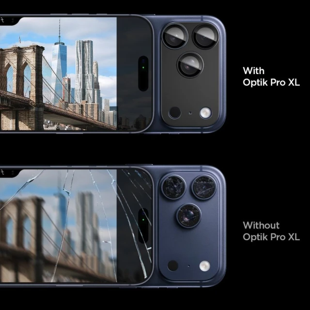 Захисне скло Spigen для камери iPhone 17 Pro Optik Pro XL Glas.TR EZ Fit Camera Protector Black (AGL10644)