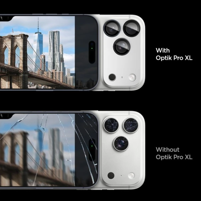 Захисне скло Spigen для камери iPhone 17 Pro Optik Pro XL Glas.TR EZ Fit Camera Protector Silver (AGL10647)