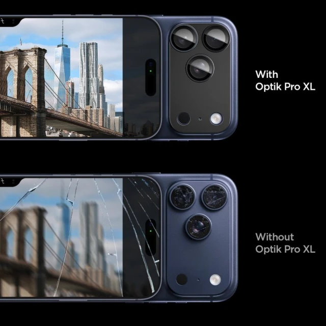 Захисне скло Spigen для камери iPhone 17 Pro Max Optik Pro XL Glas.TR EZ Fit Camera Protector Black (AGL10649)