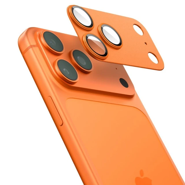 Захисне скло Spigen для камери iPhone 17 Pro Max Optik Pro XL Glas.TR EZ Fit Camera Protector Orange (AGL10650)