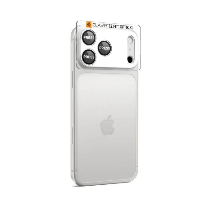 Защитное стекло Spigen для камеры iPhone 17 Pro Max Optik Pro XL Glas.TR EZ Fit Camera Protector Silver (AGL10652)