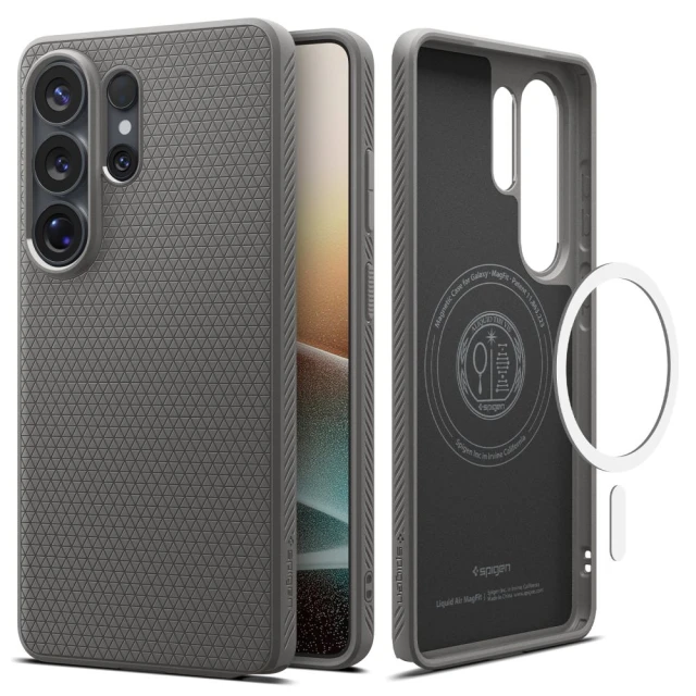 Чохол Spigen Liquid Air Mag для Samsung Galaxy S26 Ultra Marble Grey with MagSafe (ACS10675)