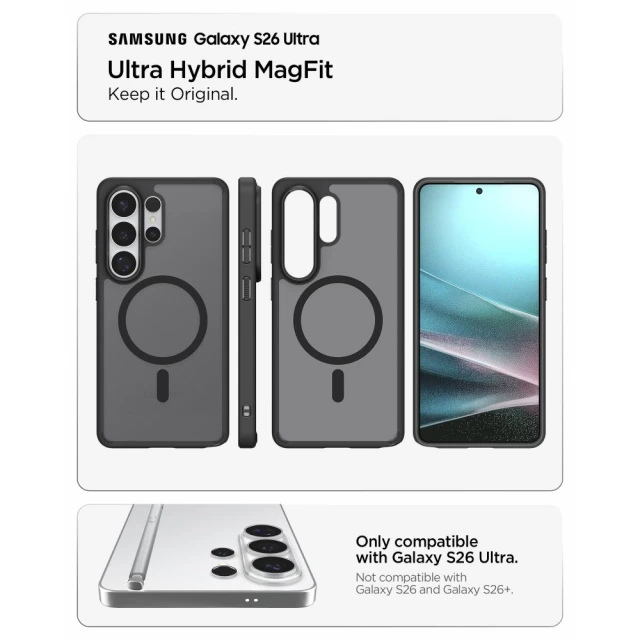 Чохол Spigen Ultra Hybrid Mag для Samsung Galaxy S26 Ultra напівпрозорий with MagSafe (ACS10681)
