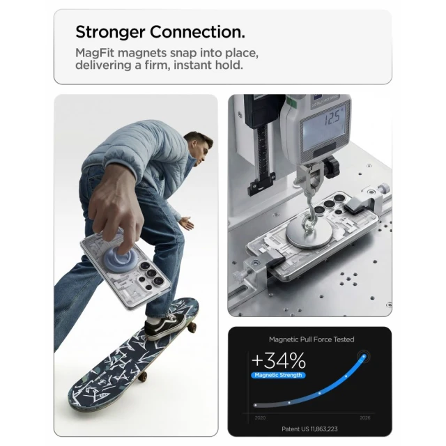 Чохол Spigen Ultra Hybrid Mag для Samsung Galaxy S26 Ultra Zero One White with MagSafe (ACS10683)