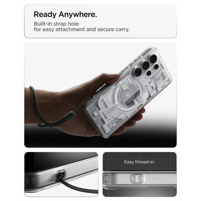 Чохол Spigen Ultra Hybrid Mag для Samsung Galaxy S26 Ultra Zero One White with MagSafe (ACS10683)