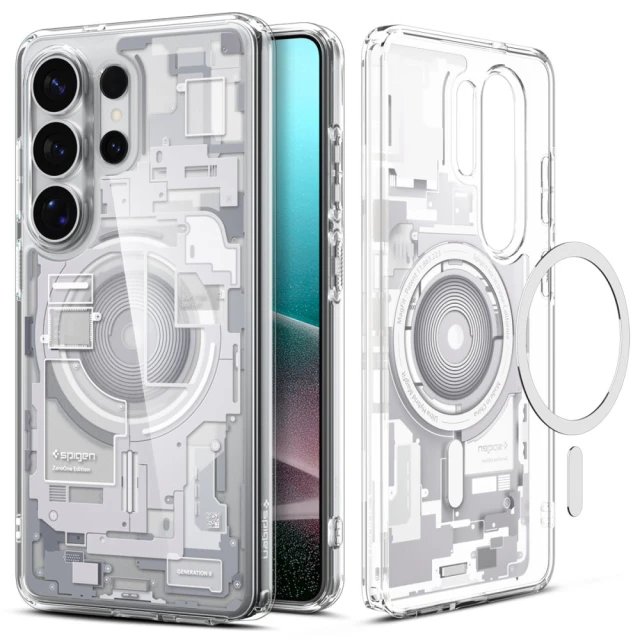 Чохол Spigen Ultra Hybrid Mag для Samsung Galaxy S26 Ultra Zero One White with MagSafe (ACS10683)