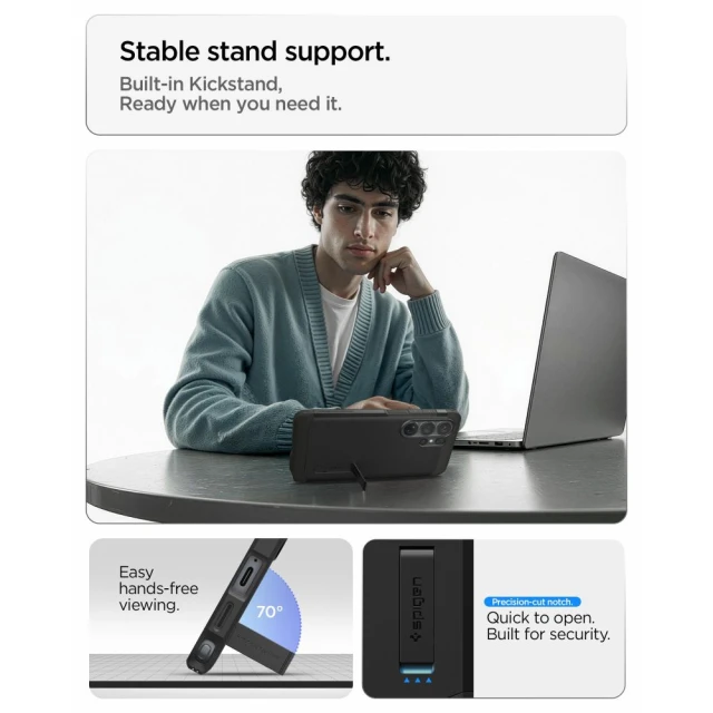 Чохол Spigen Tough Armor Mag для Samsung Galaxy S26 Ultra Black with MagSafe (ACS10684)