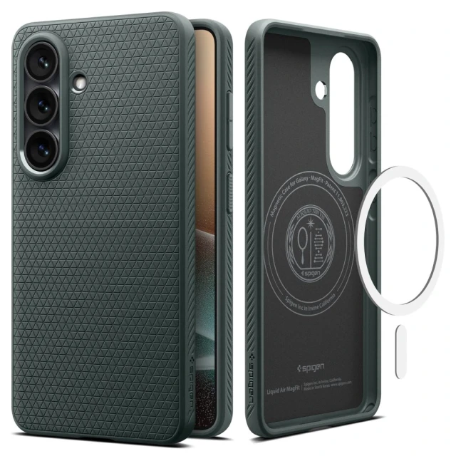 Чохол Spigen Liquid Air Mag для Samsung Galaxy S26 Plus Abyss Green with MagSafe (ACS10706)