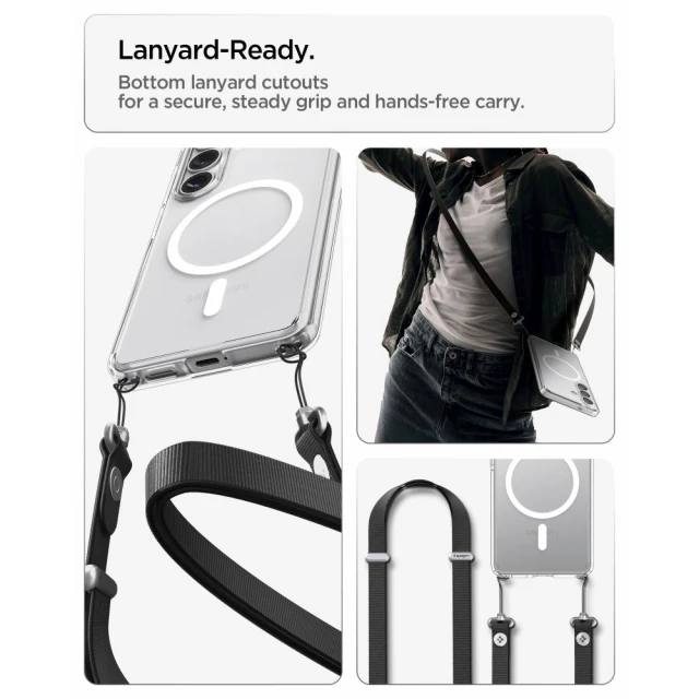 Чохол Spigen Ultra Hybrid Mag для Samsung Galaxy S26 Plus Clear/White with MagSafe (ACS10709)