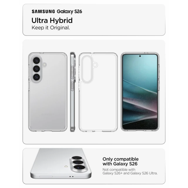 Чохол Spigen Ultra Hybrid для Samsung Galaxy S26 Crystal Clear (ACS10732)