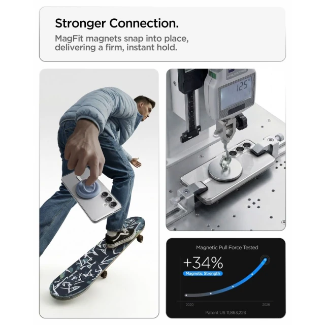 Чохол Spigen Ultra Hybrid Mag для Samsung Galaxy S26 Clear/White with MagSafe (ACS10734)