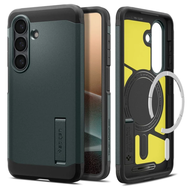 Чохол Spigen Tough Armor Mag для Samsung Galaxy S26 Abyss Green with MagSafe (ACS10740)
