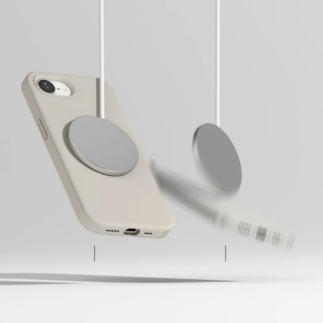 Чохол Ringke Silicone Magnetic для iPhone 16e Stone with MagSafe (8800293852841)