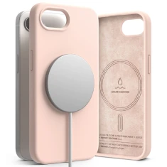 Чохол Ringke Silicone Magnetic для iPhone 16e Pink Sand with MagSafe (8800293852872)