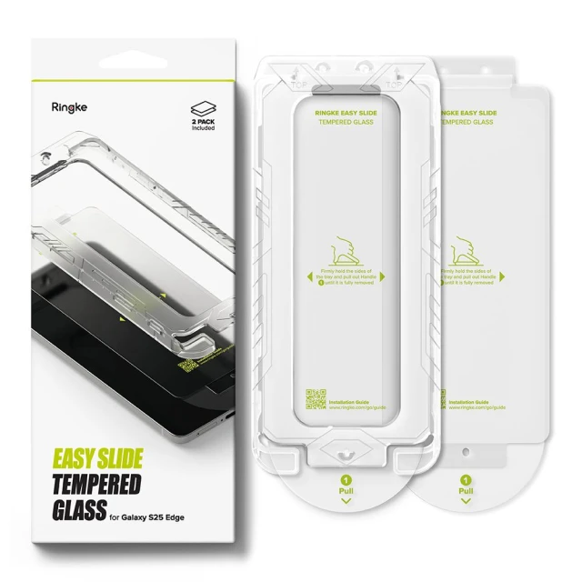 Захисне скло Ringke Easy Slide для Samsung Galaxy S25 Edge (S937) Clear (2 pack) (8800293854470)