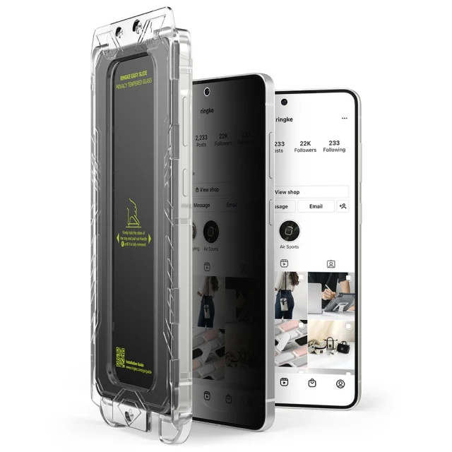Захисне скло Ringke Easy Slide для Samsung Galaxy S25 Edge (S937) Privacy (2 pack) (8800293854494)